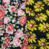 Flower Print Assorted Cotton Spandex Fabric Bundle for Apparel, Hair Bands and Other Crafts