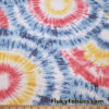 Lightweight French Terry Fabric with a Big Tie Dye Print Stretch Knit Fabric by the Yard at flukyfabrics.com
