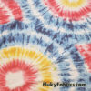 Lightweight French Terry Fabric with a Big Tie Dye Print Stretch Knit Fabric