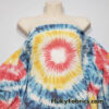 Lightweight French Terry Fabric with a Big Tie Dye Print Stretch Knit Fabric