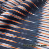 Orange, Navy and White Ikat Horizontal Pattern Poly Spandex Athletic and Swimwear Fabric