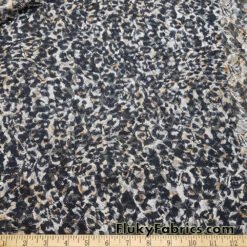 Animal Print Pattern Over a Flowery Base Non-Stretch Lace Fabric by the Yard at flukyfabrics.com