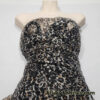 Animal Print Pattern Over a Flowery Base Non-Stretch Lace Fabric