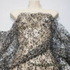 Animal Print Pattern Over a Flowery Base Non-Stretch Lace Fabric