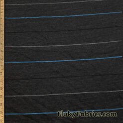 Heathered Charcoal Striped Triblend T-Shirt Jersey Fabric