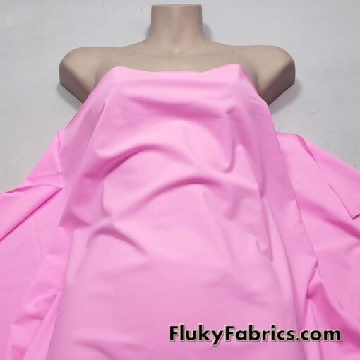 Pink Solid Matte Nylon Spandex Fabric