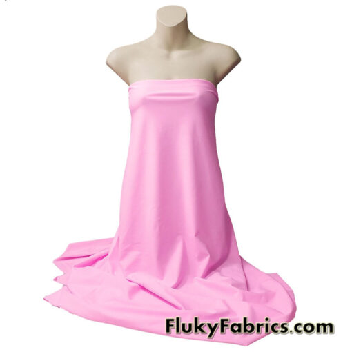 Pink Solid Matte Nylon Spandex Fabric