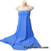 Blueberry Blue Solid Matte Nylon Spandex Fabric