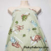 Dino Delight Cotton Rib Fabric – Perfect for Apparel, Pajamas, and More
