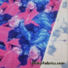 Blue and Pink Cotton Candy Oily Print 4-Way Stretch Nylon Spandex Fabric