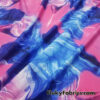 Blue and Pink Cotton Candy Oily Print 4-Way Stretch Nylon Spandex Fabric