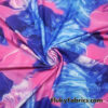 Blue and Pink Cotton Candy Oily Print 4-Way Stretch Nylon Spandex Fabric