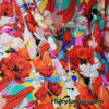 Colorful Flower Mix Print Swimsuit Fabric with 4-Way Stretch for Swimwear and Apparel