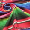Colorful Mexican Sarape Stripes Print 4 Way Stretch Opaque Swimwear Nylon Spandex Fabric