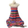 Colorful Mexican Sarape Stripes Print 4 Way Stretch Opaque Swimwear Nylon Spandex Fabric