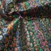 Colorful Rainbow Stained Glass Metallic Brocade Fabric for Apparel and Decor