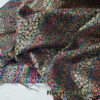Colorful Rainbow Stained Glass Metallic Brocade Fabric for Apparel and Decor