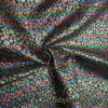Colorful Rainbow Stained Glass Metallic Brocade Fabric for Apparel and Decor