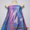 Cotton Candy Pink and Blue Tie Dye with Holographic Metallic Mystique Foggy Foil Nylon Spandex