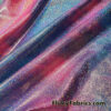 Cotton Candy Pink and Blue Tie Dye with Holographic Metallic Mystique Foggy Foil Nylon Spandex