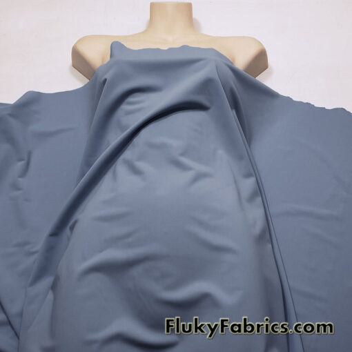 Elegant Stone Gray Nylon Spandex Fabric