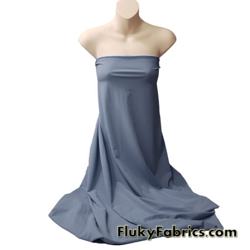 Elegant Stone Gray Nylon Spandex Fabric