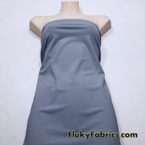 Elegant Stone Gray Nylon Spandex Fabric
