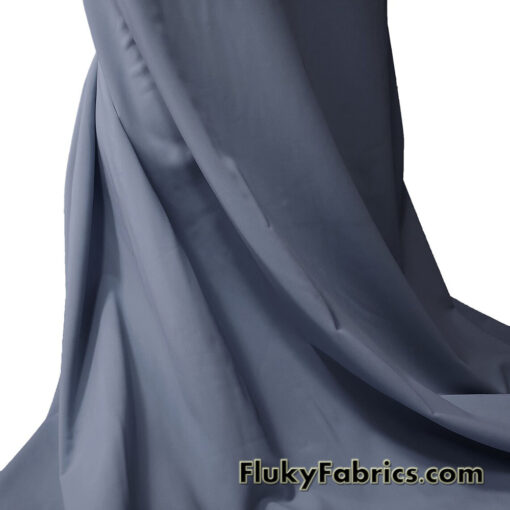 Elegant Stone Gray Nylon Spandex Fabric