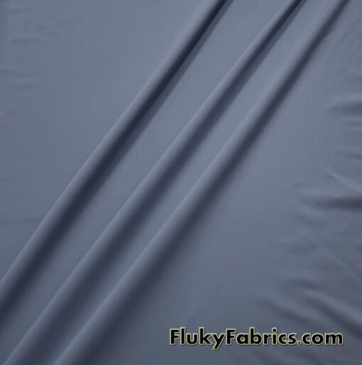 Elegant Stone Gray Nylon Spandex Fabric