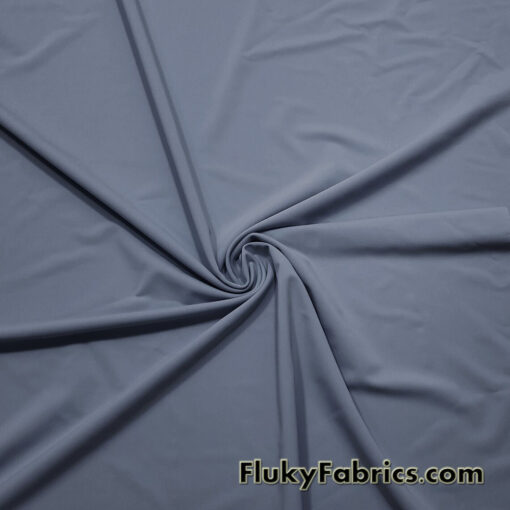Elegant Stone Gray Nylon Spandex Fabric