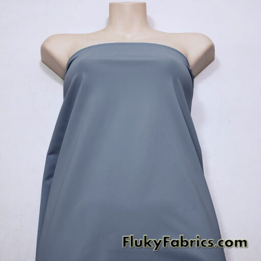 Elegant Stone Gray Nylon Spandex Fabric