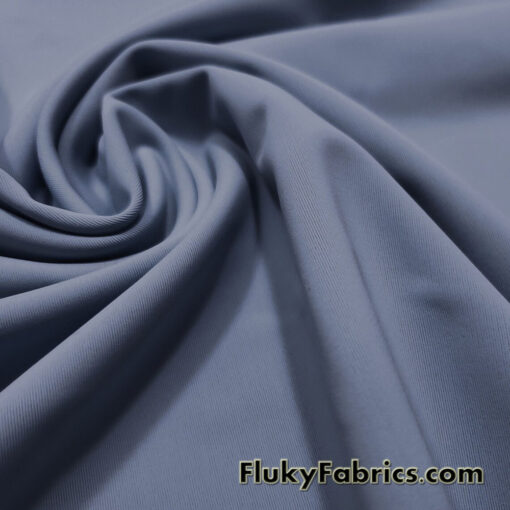 Elegant Stone Gray Nylon Spandex Fabric