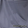 Mini Stripe Print Nylon Spandex Fabric – White and Dark Navy