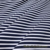 Mini Stripe Print Nylon Spandex Fabric – White and Dark Navy