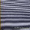 Mini Stripe Print Nylon Spandex Fabric - White and Dark Navy at flukyfabrics.com