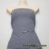 Mini Stripe Print Nylon Spandex Fabric – White and Dark Navy