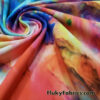 Multicolor Chalk Dust Explosion / Heavenly Mystical Clouds Nylon Spandex Fabric