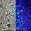 Psychedelic Oily Swirls Abstract Print Nylon Spandex Fabric