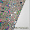 Psychedelic Oily Swirls Abstract Print Nylon Spandex Fabric