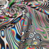 Psychedelic Oily Swirls Abstract Print Nylon Spandex Fabric