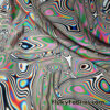 Psychedelic Oily Swirls Abstract Print Nylon Spandex Fabric