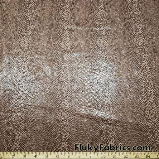Warm Taupe Snake Scales 2-Way Stretch Fabric