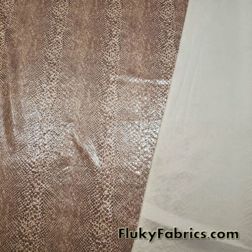 Warm Taupe Snake Scales 2-Way Stretch Fabric