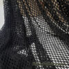 Black Fishnet Mesh Fabric with Silver Lurex Speckles