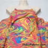 Bright Psychedelic Abstract Print Swimsuit 4-Way Stretch Nylon Spandex Fabric