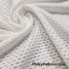 White Sport/Active Mesh 4-Way Stretch Sheer Poly Spandex Fabric