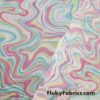 Lava Marble Print Nylon Spandex 4-Way Stretch Power Mesh Fabric