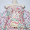 Lava Marble Print Nylon Spandex 4-Way Stretch Power Mesh Fabric