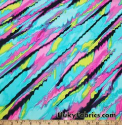 Vibrant Abstract Print Nylon Spandex Fabric by the Yard at Flukyfabrics.com