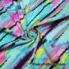 Vibrant Abstract Print Nylon Spandex Fabric